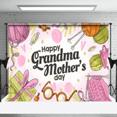 Lofaris Color Knitting Yarn Happy Grandma Mothers Day Backdrop